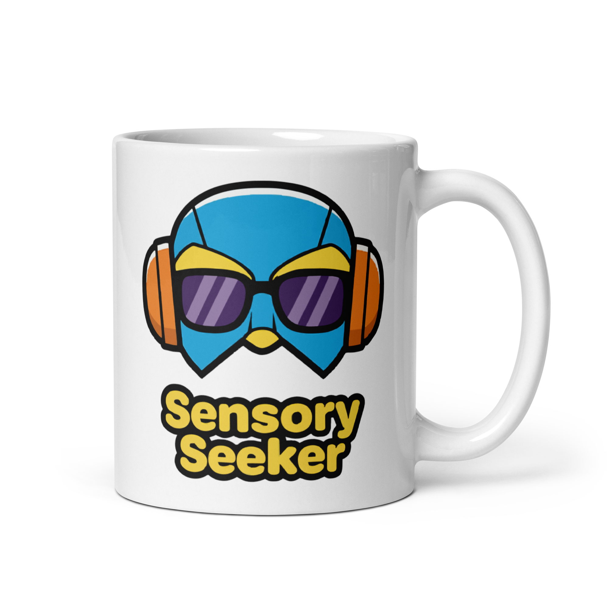 "Sensory Seeker" Glossy Mug | Neurodivergent Coffee Cup | Autism ADHD Merch